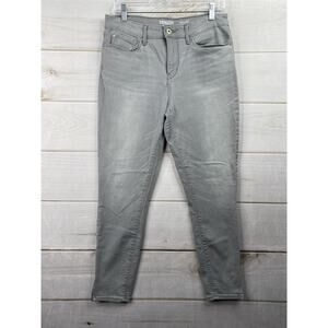 Denizen From Levi's Jeans Sz 10 W 30 High Rise Zip Ankle Skinny Gray Stretch